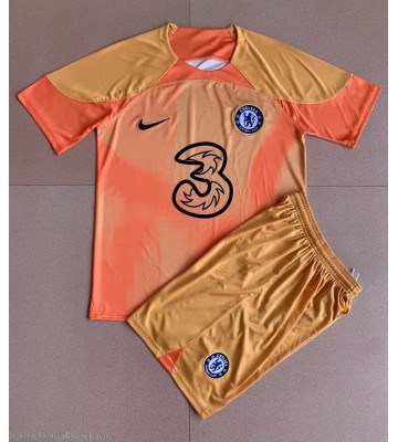 Chelsea Målmand Hjemmebanetrøje Børn 2022-23 Kortærmet (+ Korte bukser)